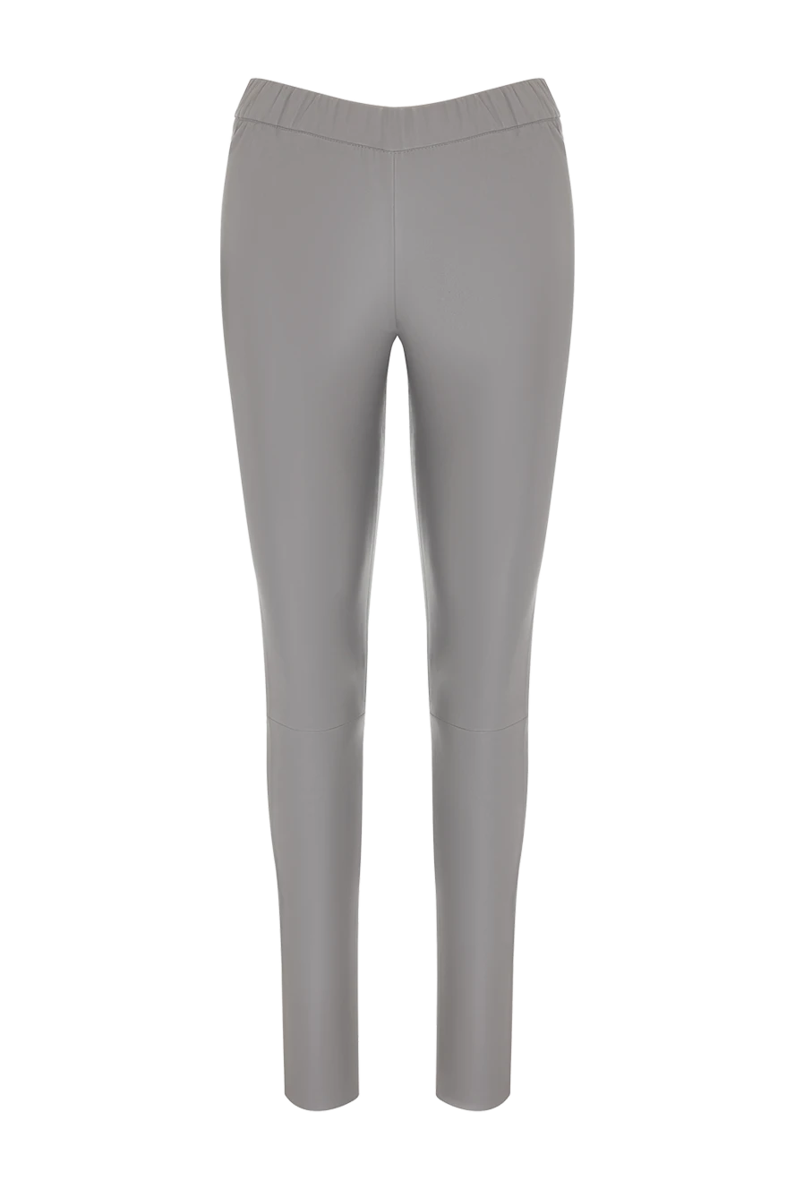 Max&Moi woman gray leather trousers for women купить с ценами и фото 153958 - photo 1