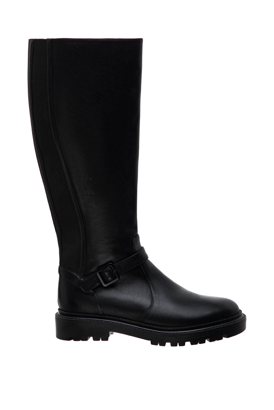 Fleur de Paris woman black leather boots for women купить с ценами и фото 153969 - photo 1