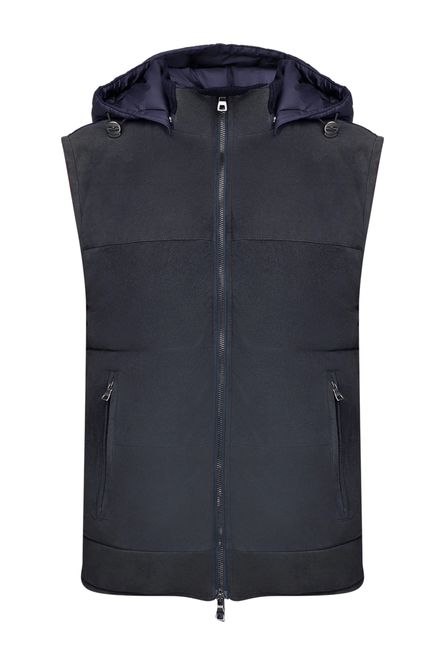 Casheart man suede and polyamide vest blue for men купить с ценами и фото 154026 - photo 1