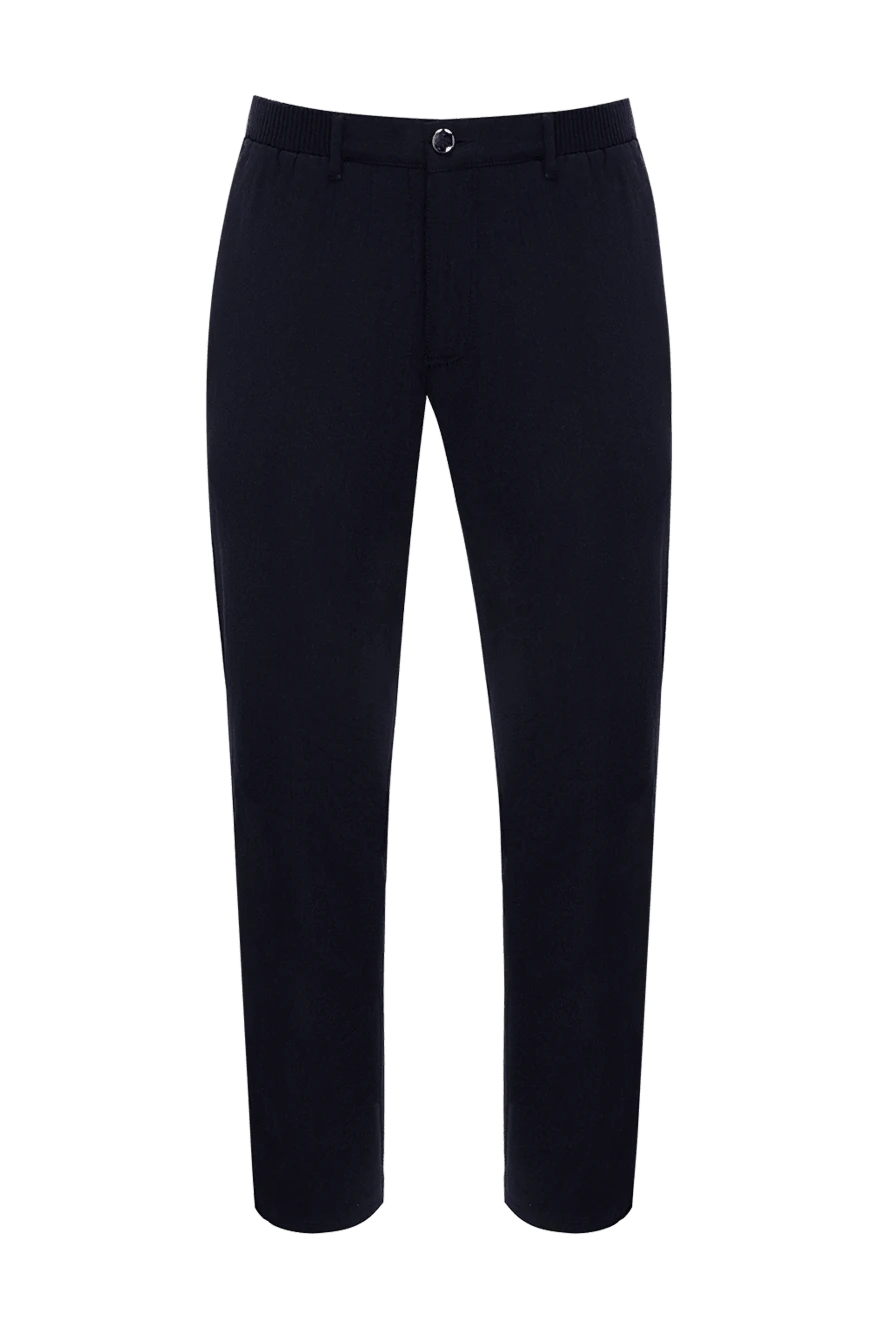 Zilli man men's blue wool and cashmere trousers купить с ценами и фото 154059 - photo 1