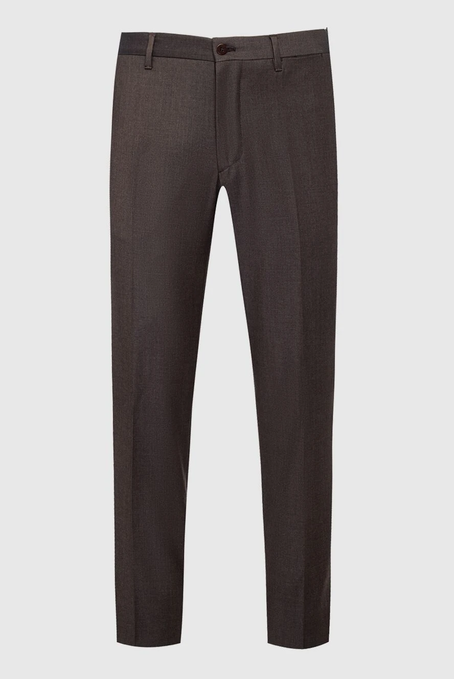 Zilli man men's brown wool trousers купить с ценами и фото 154065 - photo 1