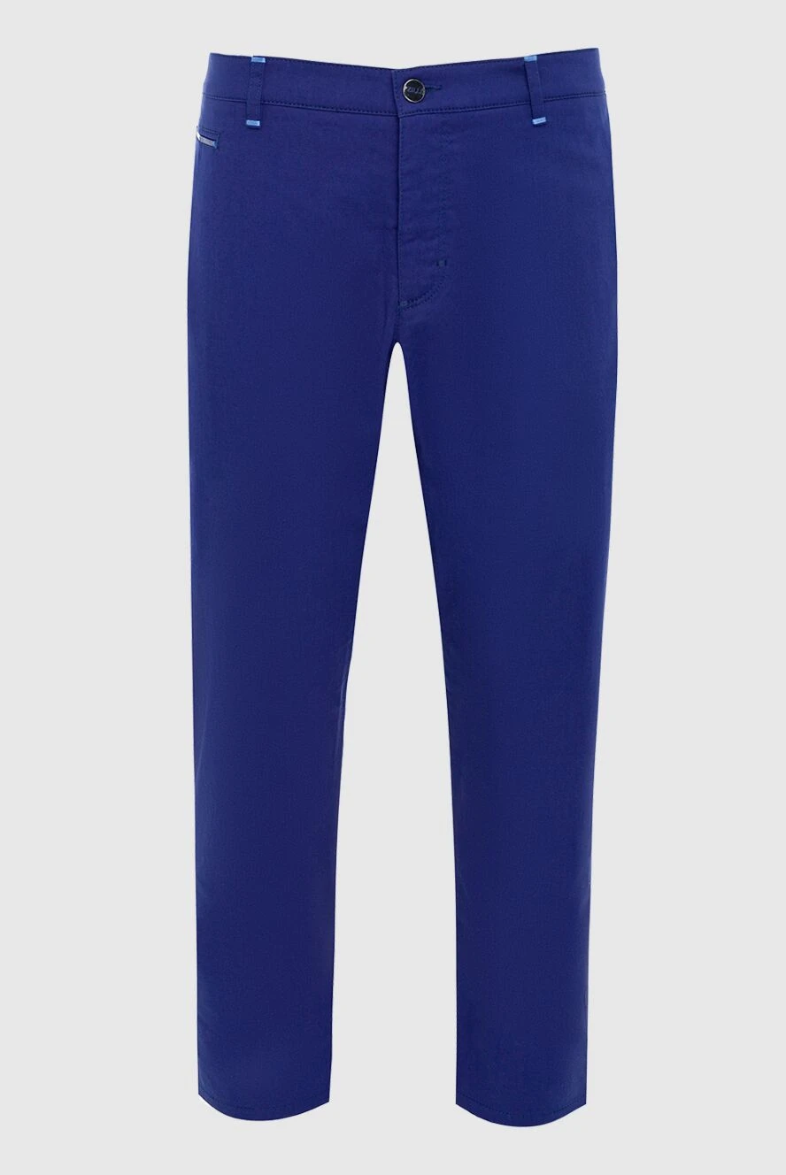 Zilli man blue cotton trousers for men купить с ценами и фото 154076 - photo 1