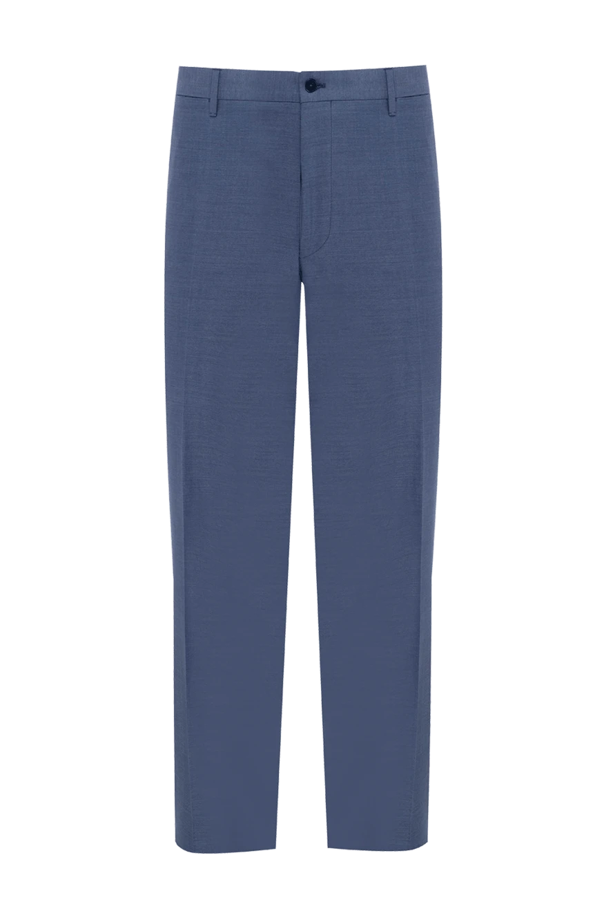 Zilli man men's blue wool and silk trousers купить с ценами и фото 154080 - photo 1