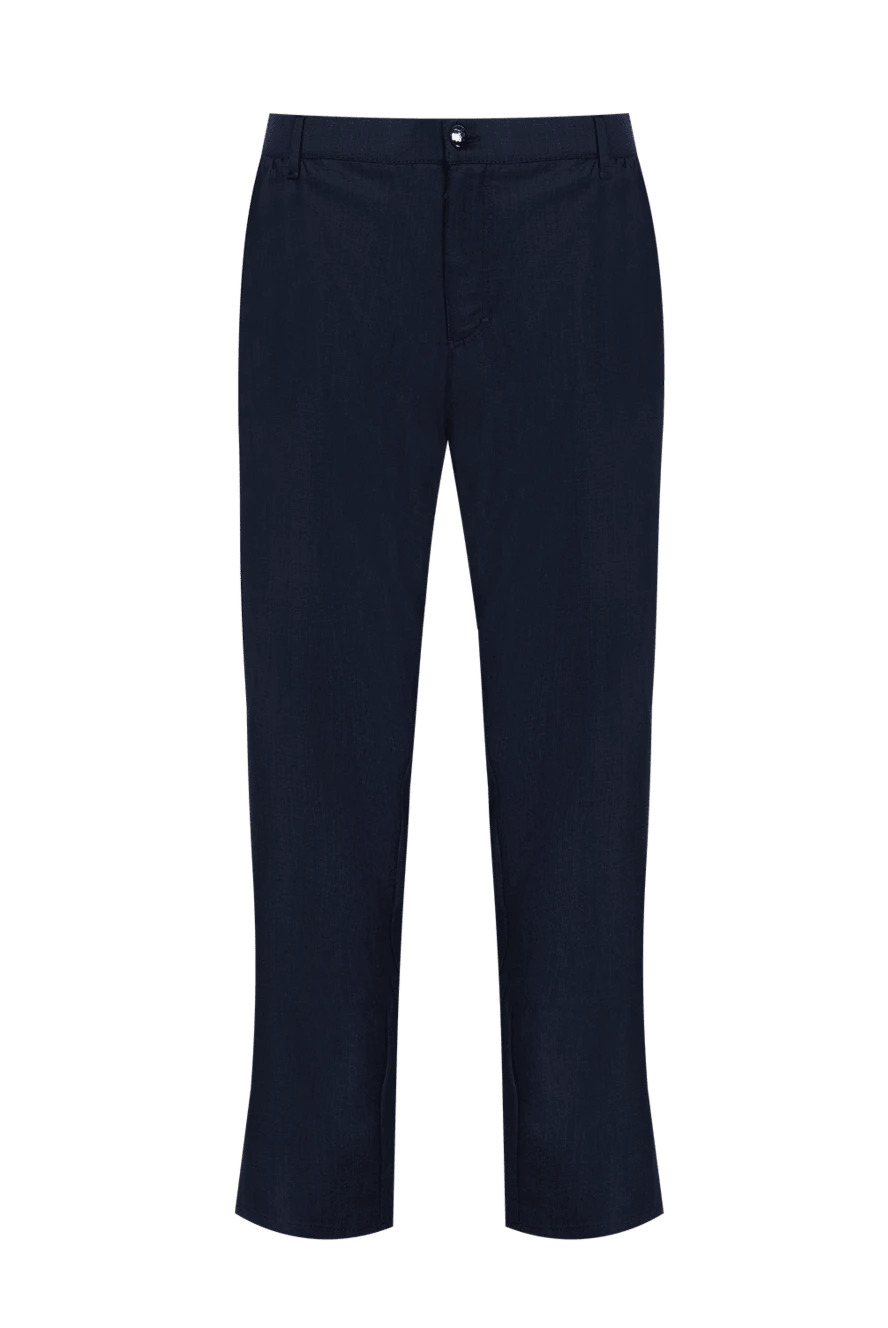 Zilli man men's blue wool and cashmere trousers купить с ценами и фото 154082 - photo 1