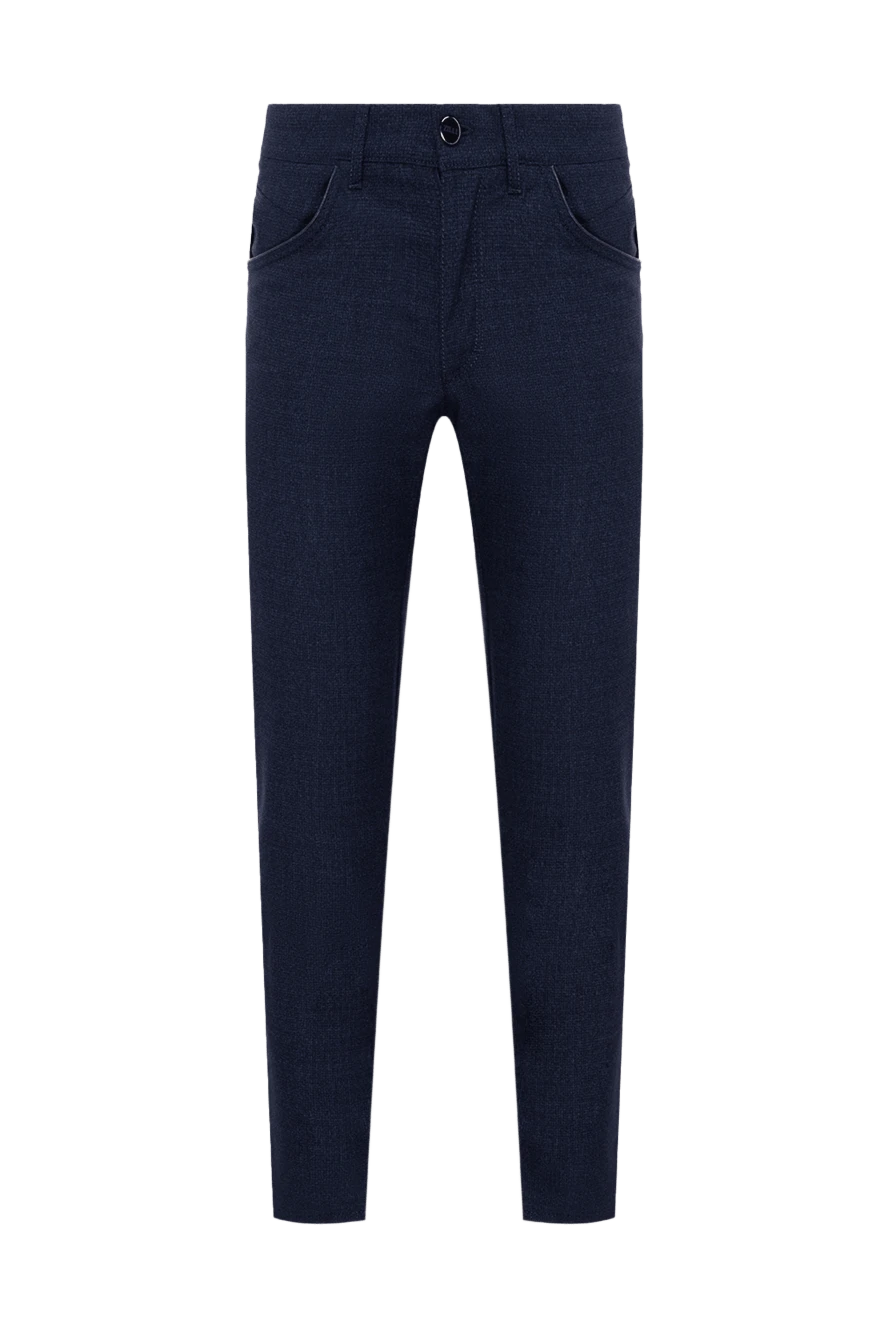 Zilli man men's blue wool trousers купить с ценами и фото 154086 - photo 1