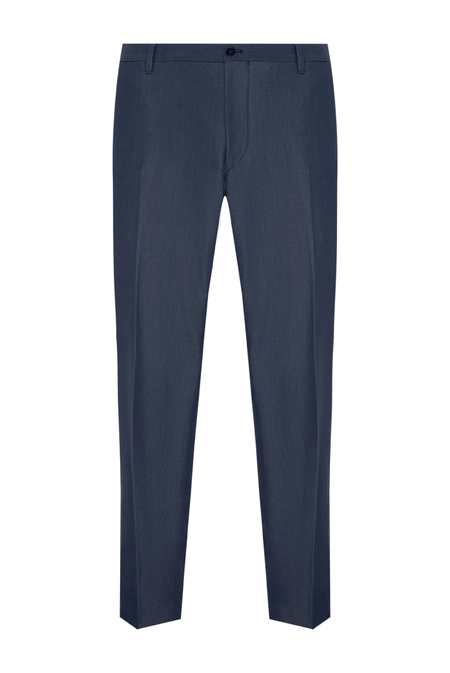 Zilli man blue cotton trousers for men купить с ценами и фото 154104 - photo 1