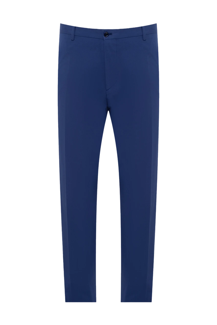 Zilli man blue cotton trousers for men купить с ценами и фото 154115 - photo 1