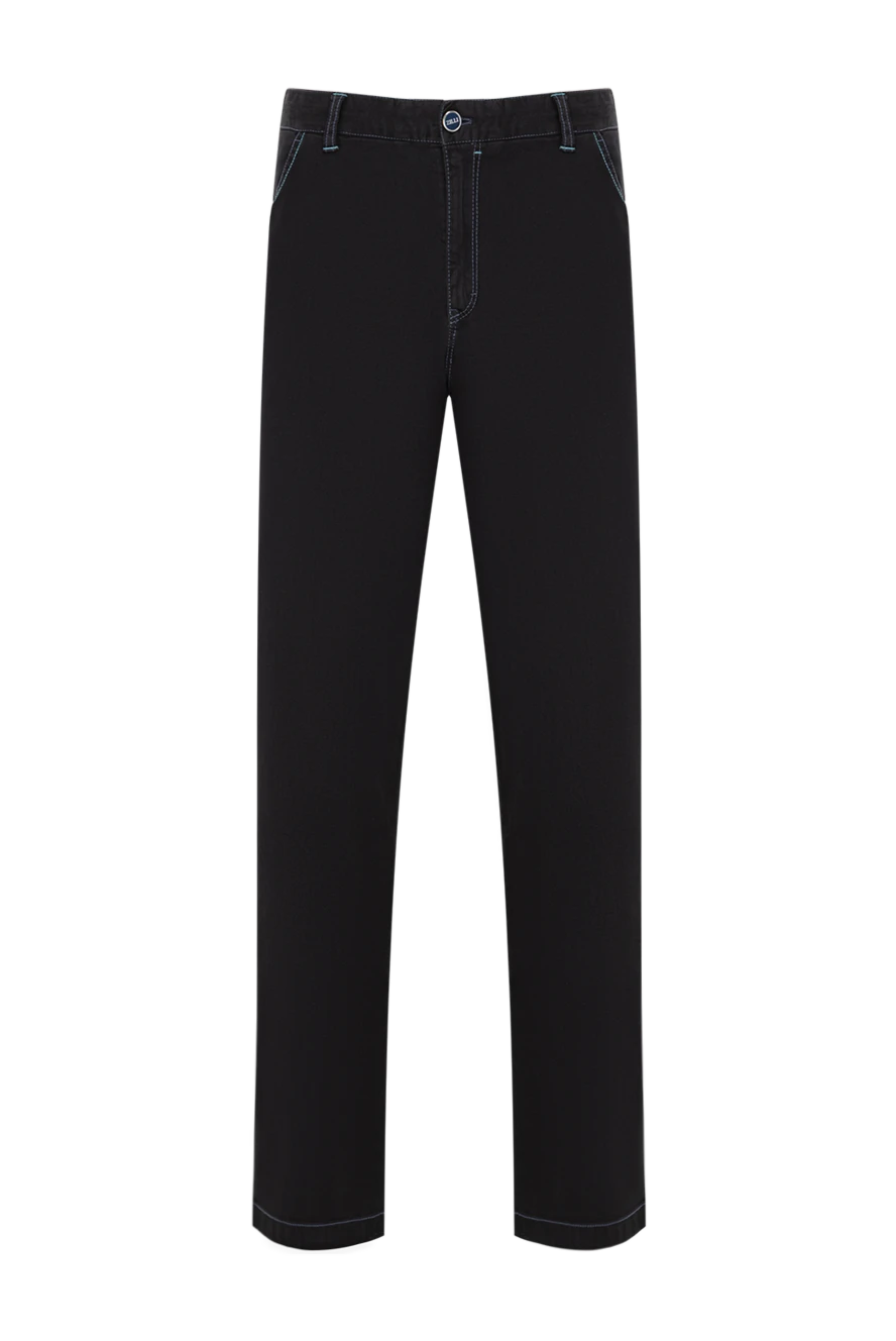 Zilli men's dark blue jeans with mint patch on the waistband
154137 - photo 1