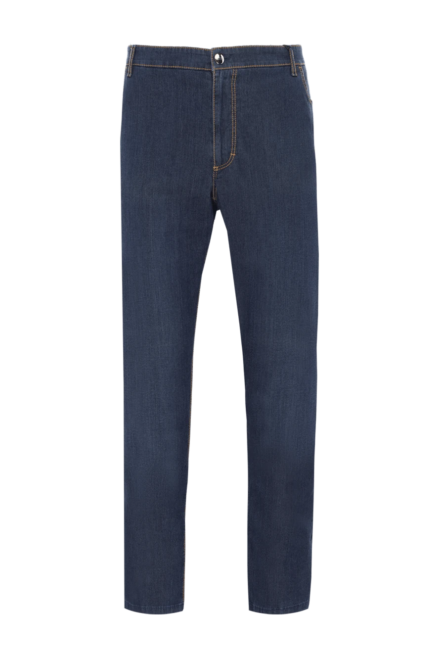 Zilli man blue cotton jeans for men купить с ценами и фото 154169 - photo 1