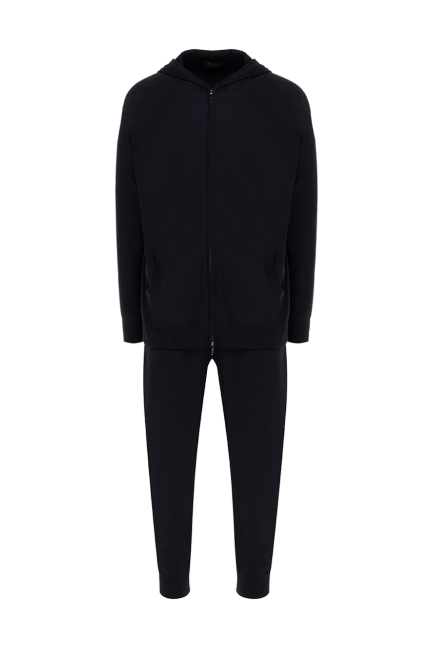 Loro Piana man men's sports suit made of cashmere and silk, blue купить с ценами и фото 154185 - photo 1