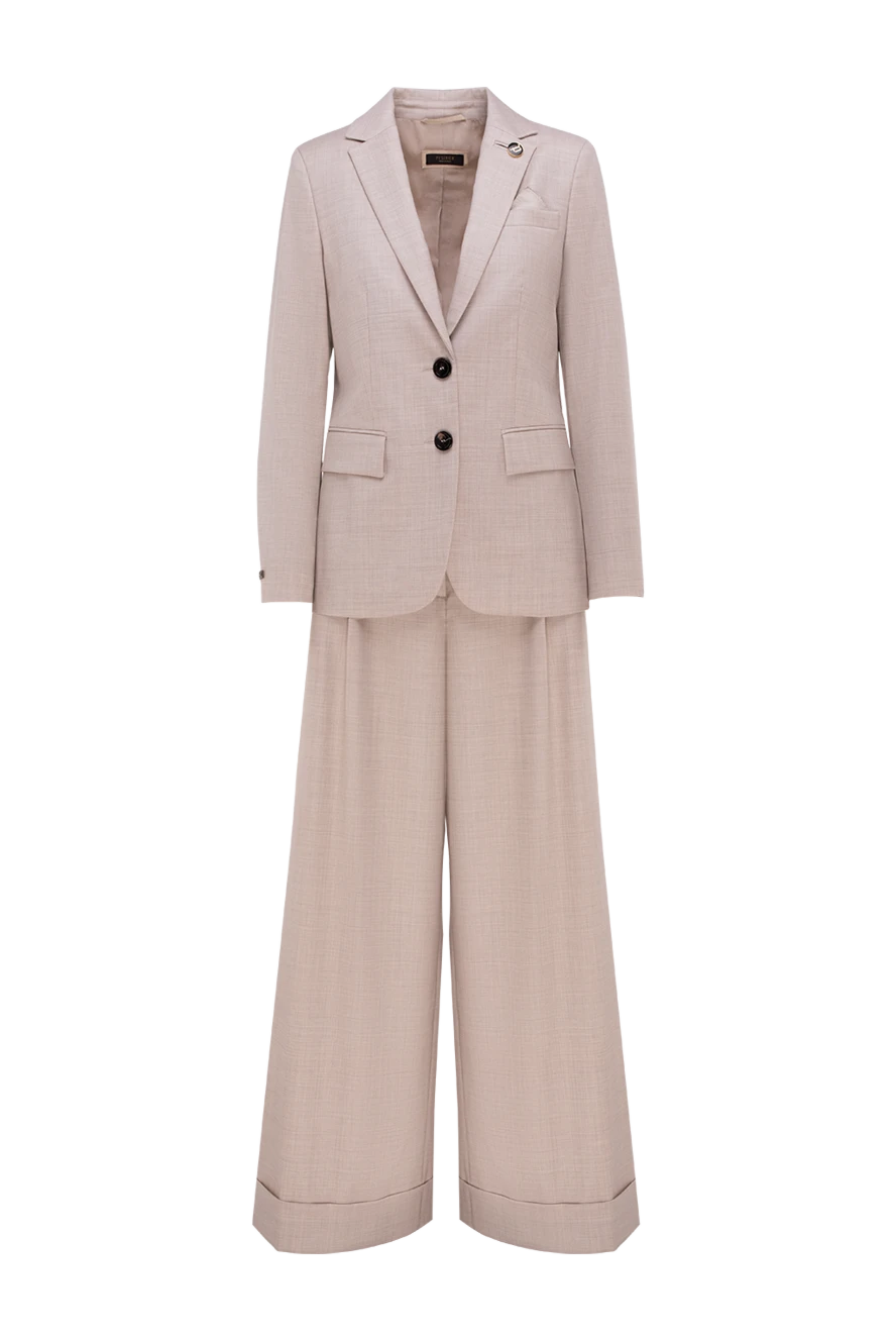 Peserico woman beige women's trouser suit made of cotton and silk купить с ценами и фото 154307 - photo 1