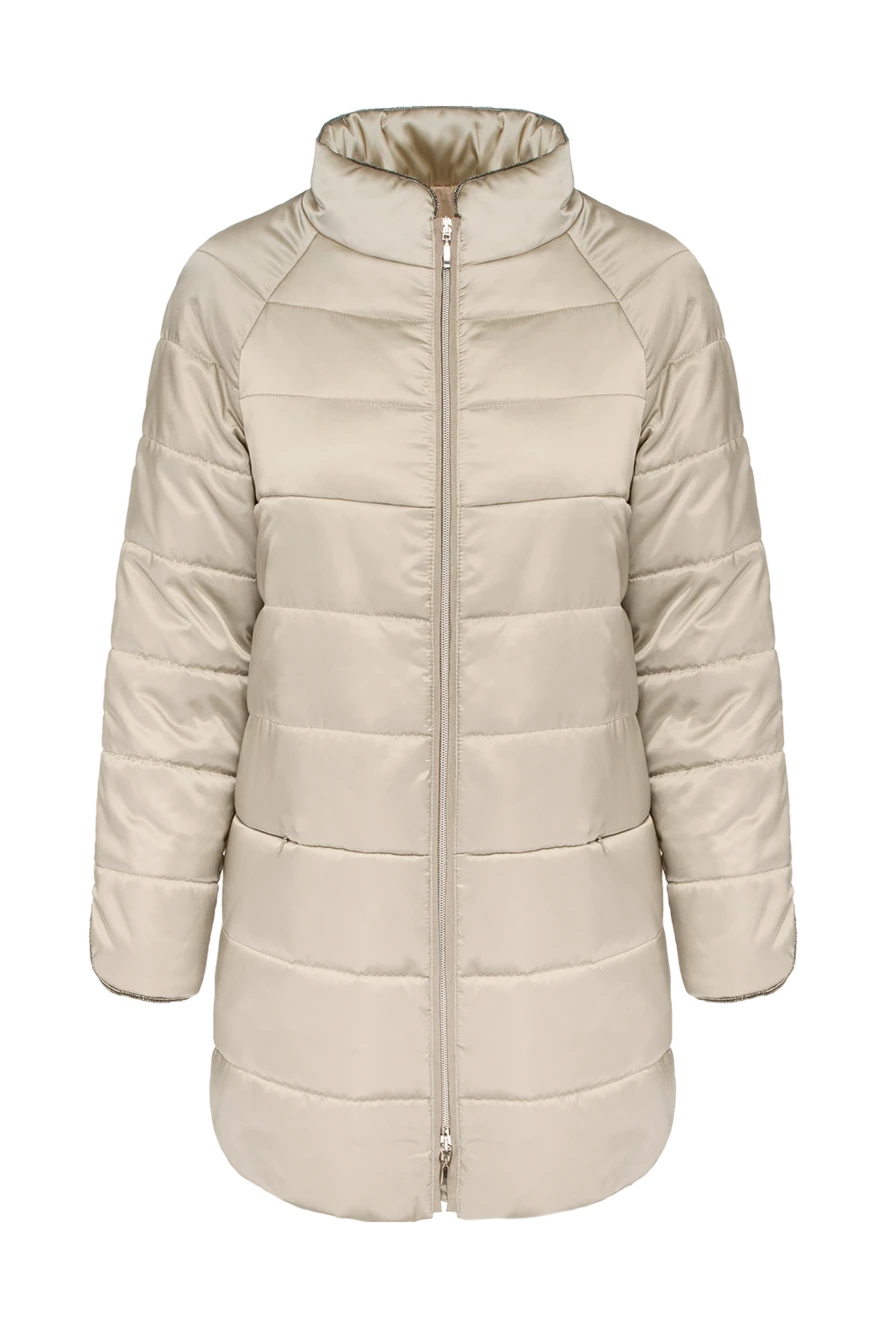 Rocco Ragni woman beige polyester down jacket for women купить с ценами и фото 154352 - photo 1