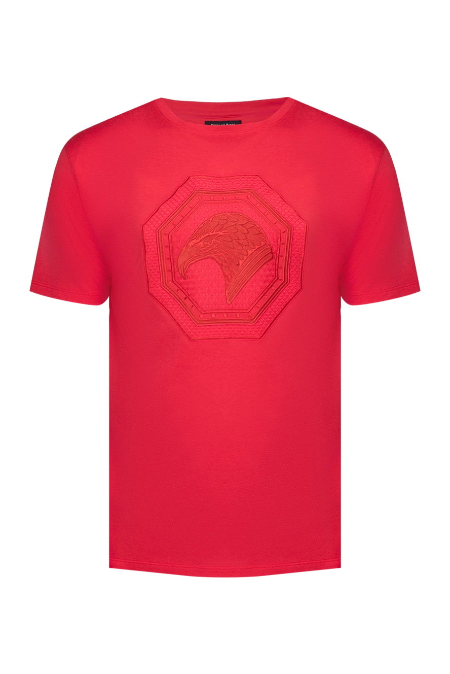 Stefano Ricci футболка из хлопка и модала красная мужская 154405 - фото 1