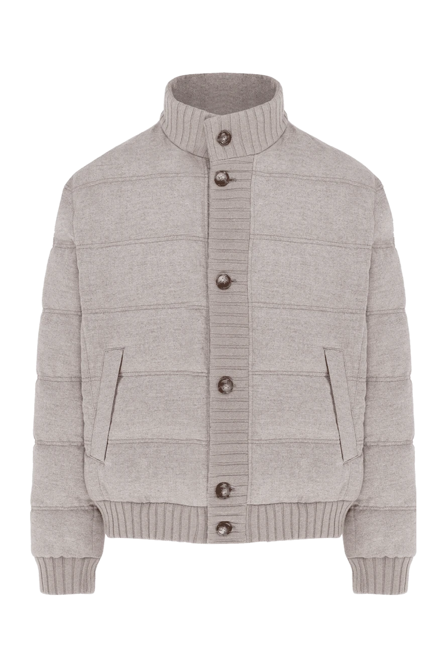 Kiton man men's down jacket made of silk and cashmere white купить с ценами и фото 154426 - photo 1