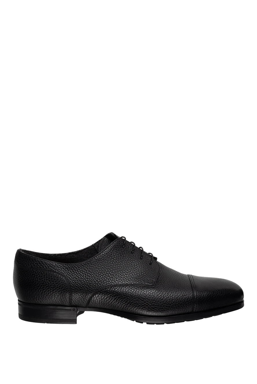 Doucal`s man men's black leather shoes купить с ценами и фото 154574 - photo 1