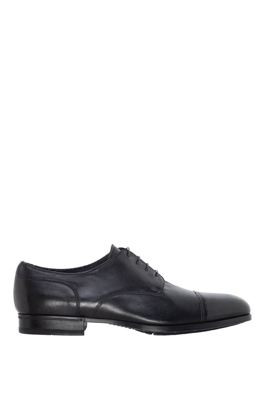 Doucal`s man men's black leather shoes купить с ценами и фото 154577 - photo 1