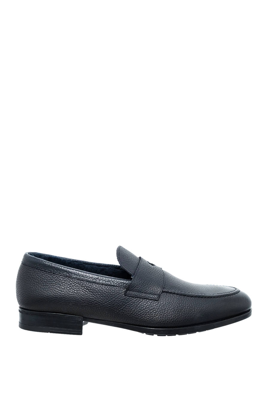 Doucal`s man blue leather loafers for men купить с ценами и фото 154579 - photo 1