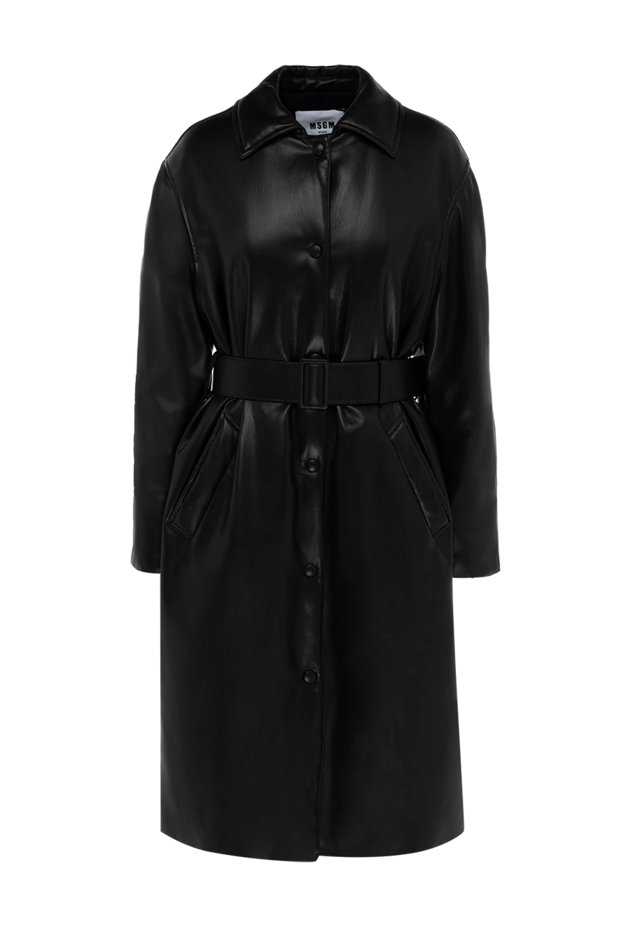 MSGM woman women's black polyester and polyurethane raincoat купить с ценами и фото 154619 - photo 1