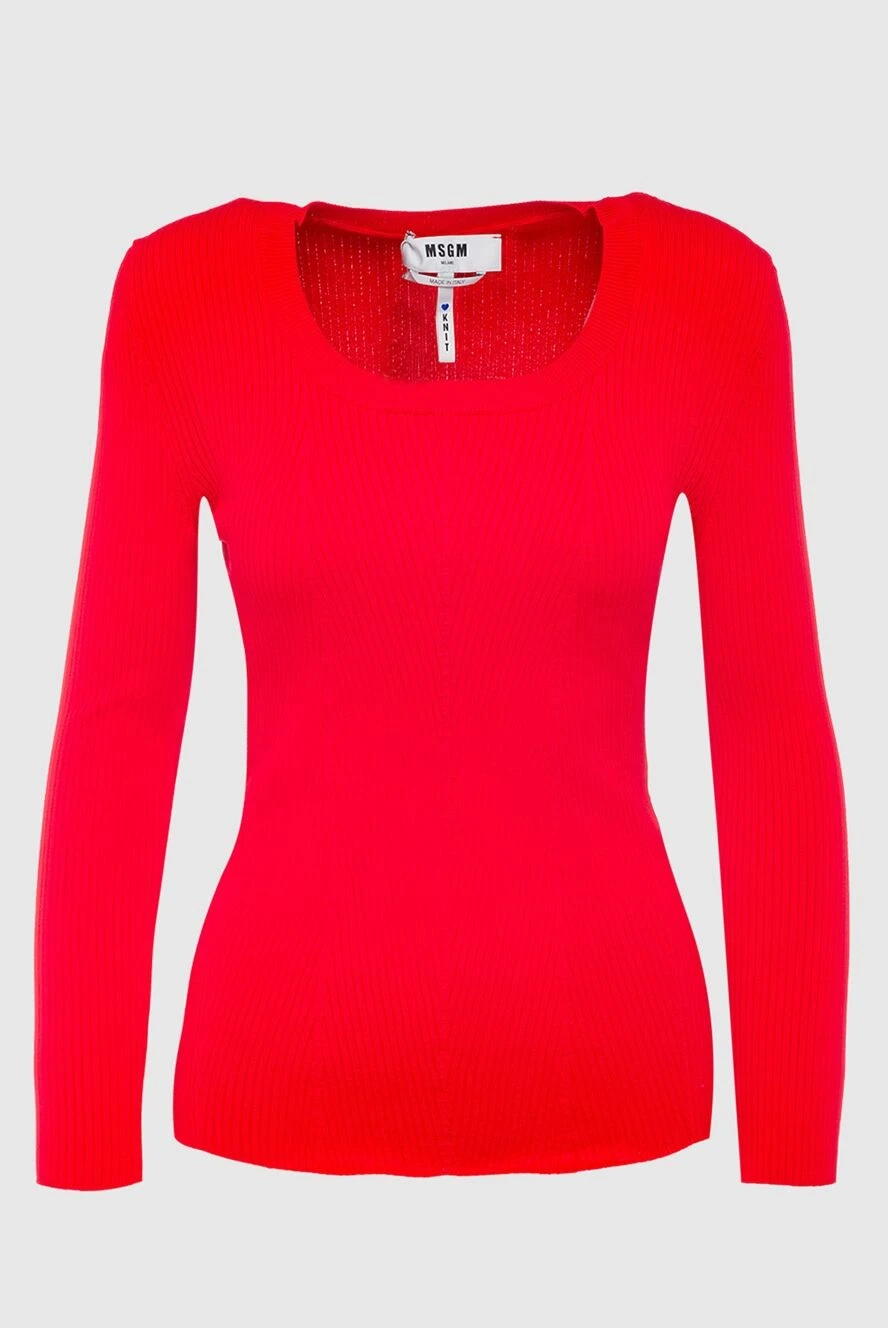 MSGM woman red viscose and polyamide jumper for women купить с ценами и фото 154632 - photo 1