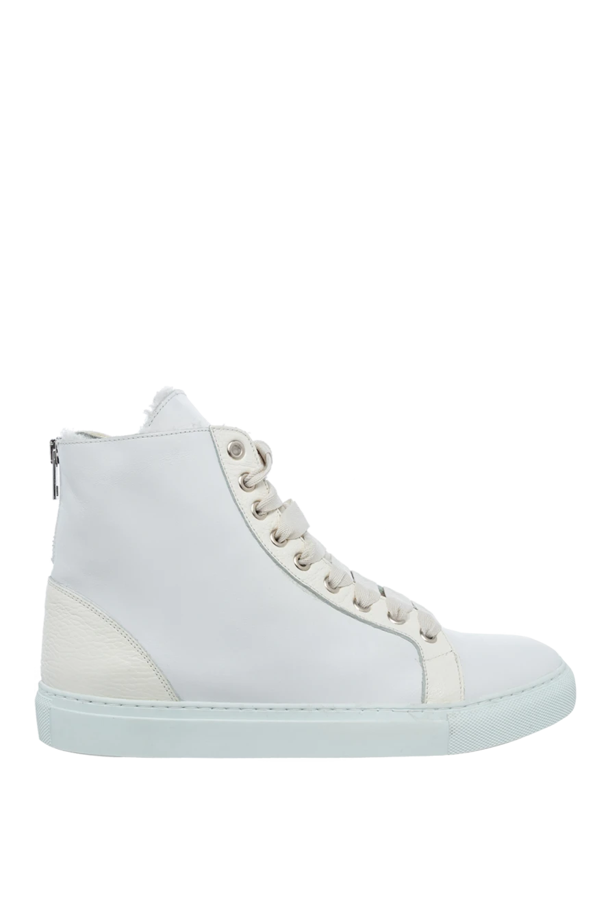 Lisa Conte woman white leather and fur sneakers for women купить с ценами и фото 154651 - photo 1