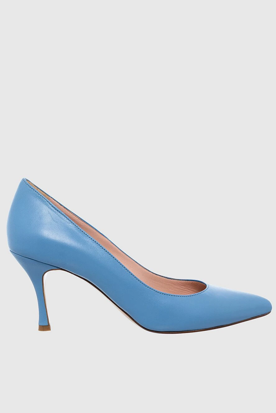 Francesco Sacco woman blue leather shoes for women купить с ценами и фото 154662 - photo 1