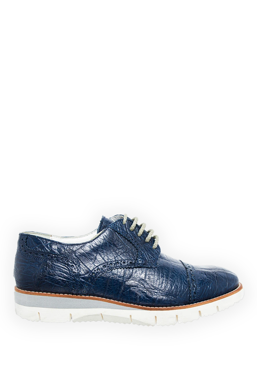 Cesare di Napoli man blue alligator shoes for men 154719 - photo 1