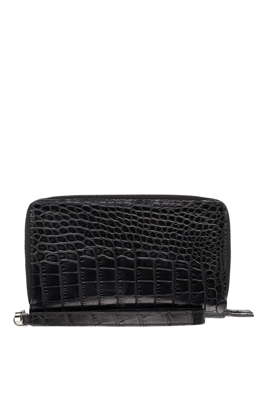 Cesare di Napoli man men's black alligator leather clutch купить с ценами и фото 154722 - photo 1