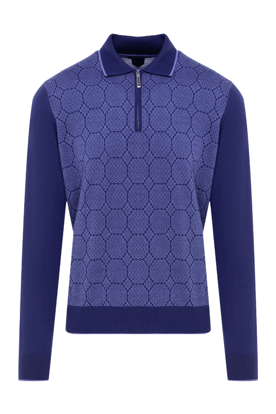 Stefano Ricci өрнегі мен сыдырмасы бар, қанық күлгін түсті ұзын жеңді поло жейде. 154879 - фото 1