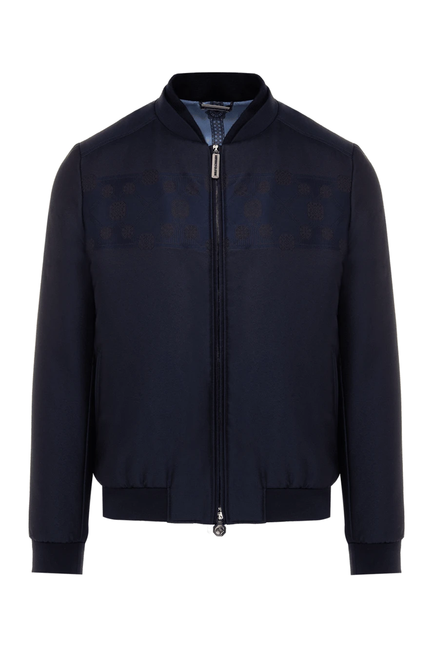 Stefano Ricci мужская кашемировая куртка темно синего цвета с воротником стойкой 154908 - фото 1