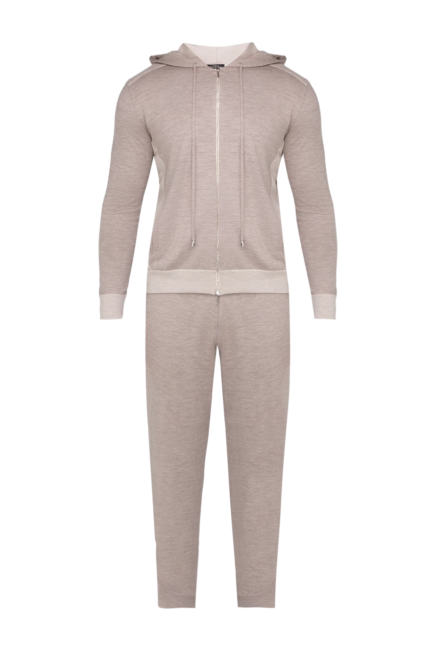 Cesare di Napoli man men's sports suit made of wool, silk and cashmere, gray купить с ценами и фото 155016 - photo 1