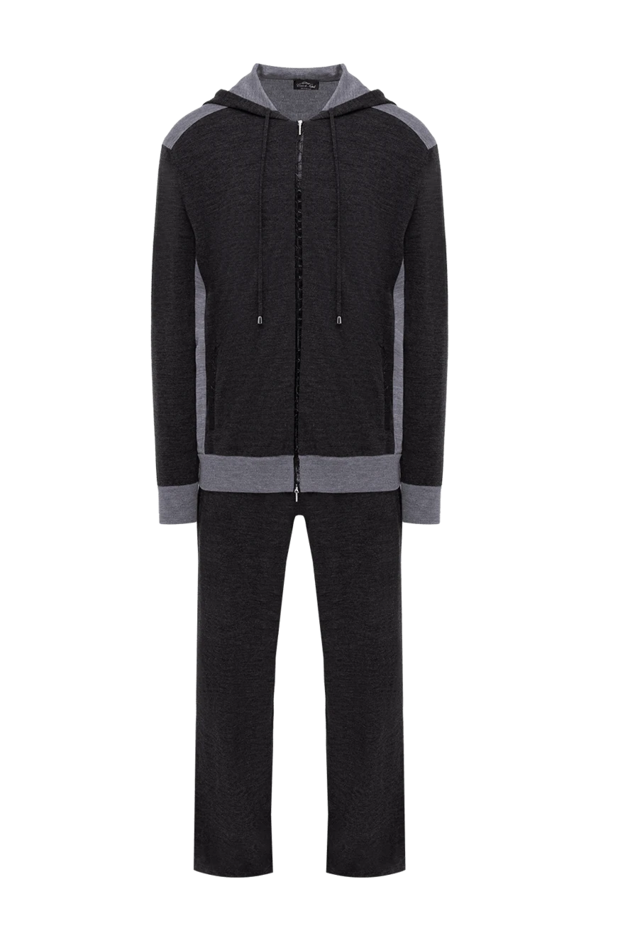 Cesare di Napoli man men's sports suit made of wool, silk and cashmere, gray купить с ценами и фото 155017 - photo 1