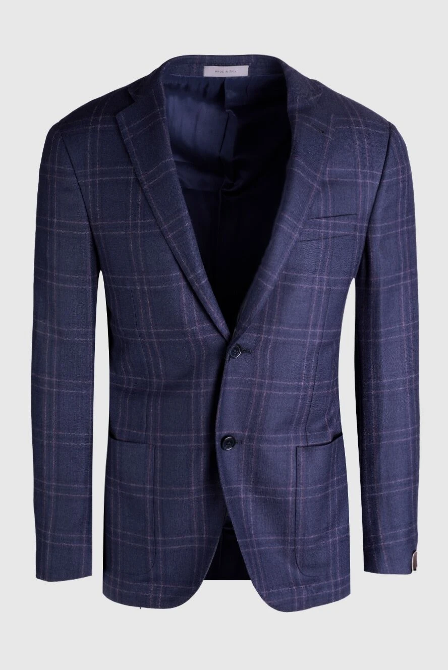 Corneliani man men's purple wool and cashmere jacket купить с ценами и фото 155027 - photo 1