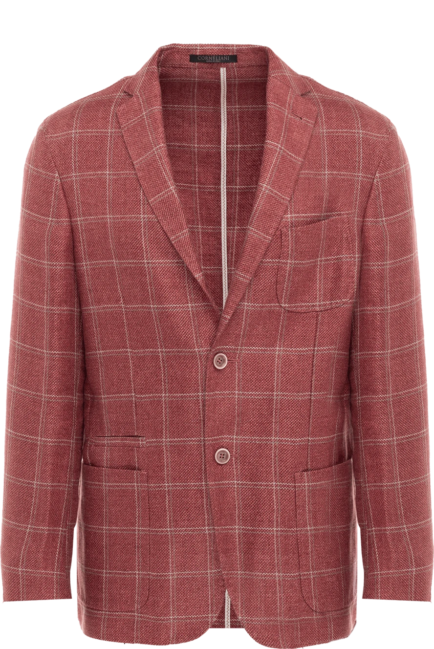 Corneliani man pink wool and linen jacket for men купить с ценами и фото 155028 - photo 1