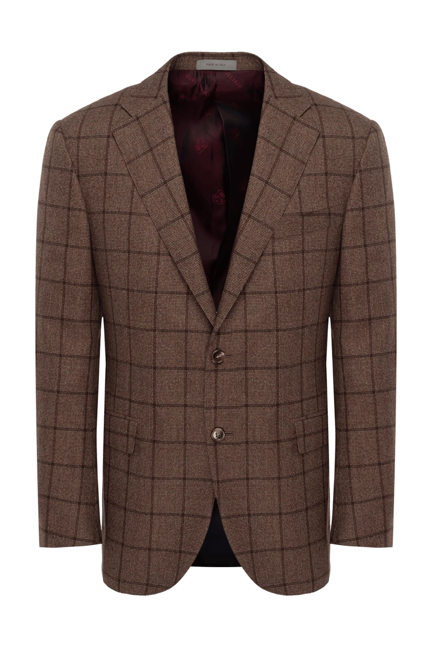 Corneliani man brown wool jacket for men купить с ценами и фото 155029 - photo 1