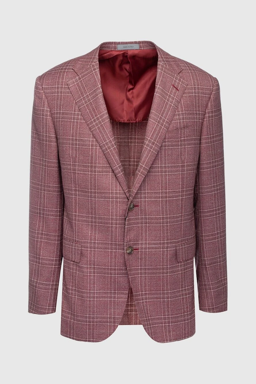 Corneliani man pink wool jacket for men купить с ценами и фото 155034 - photo 1