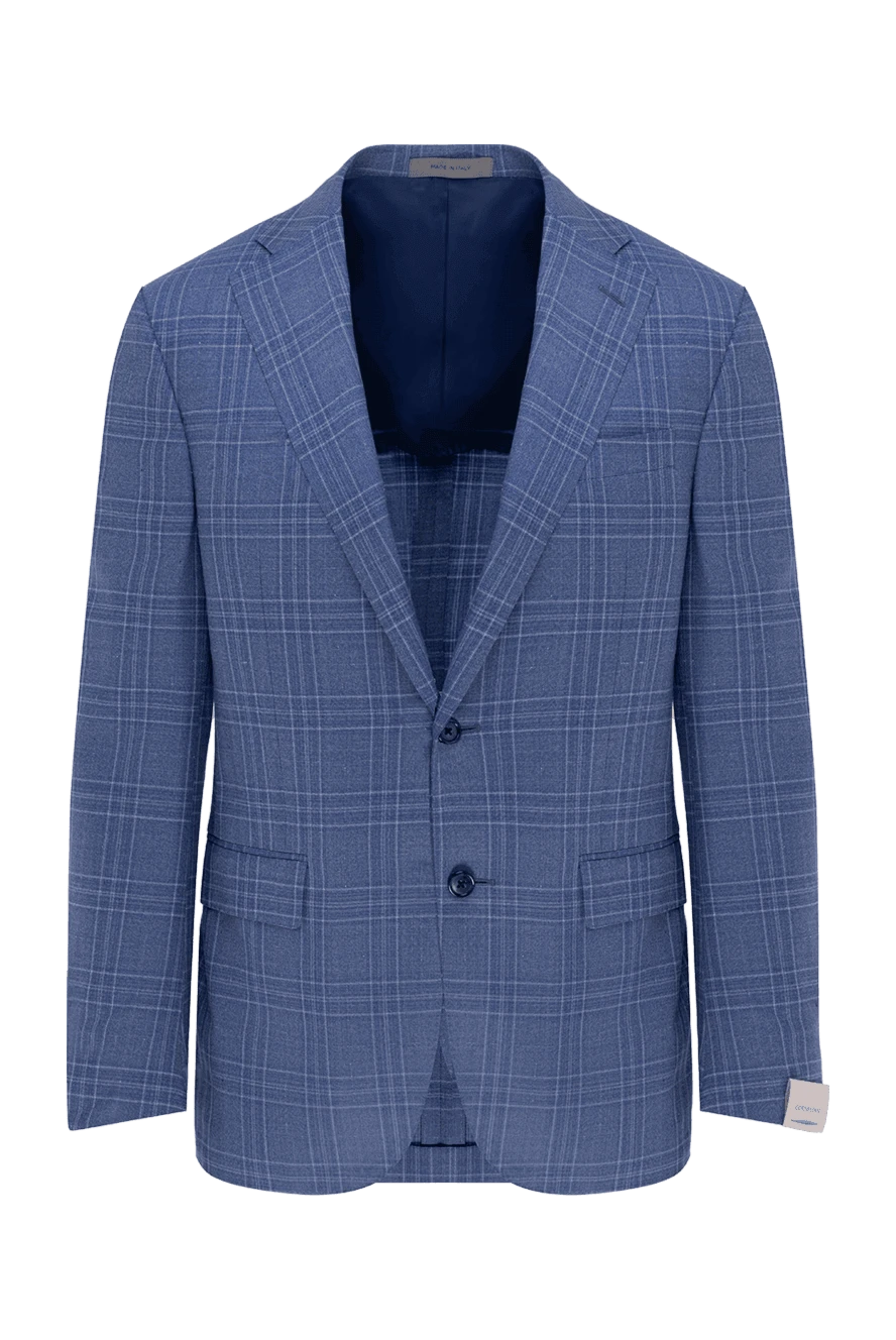 Corneliani man blue wool jacket for men купить с ценами и фото 155035 - photo 1