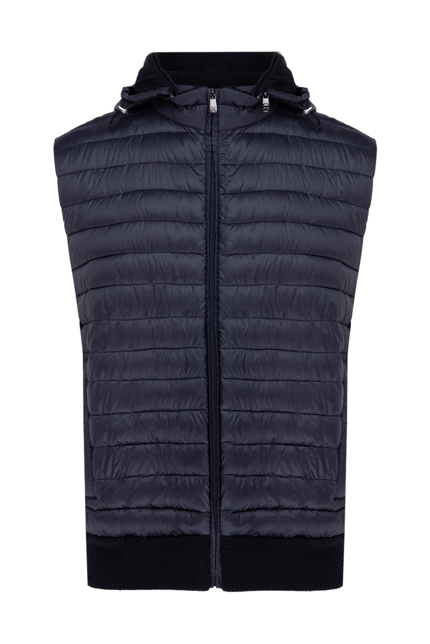 Corneliani man wool and polyester vest blue for men купить с ценами и фото 155065 - photo 1