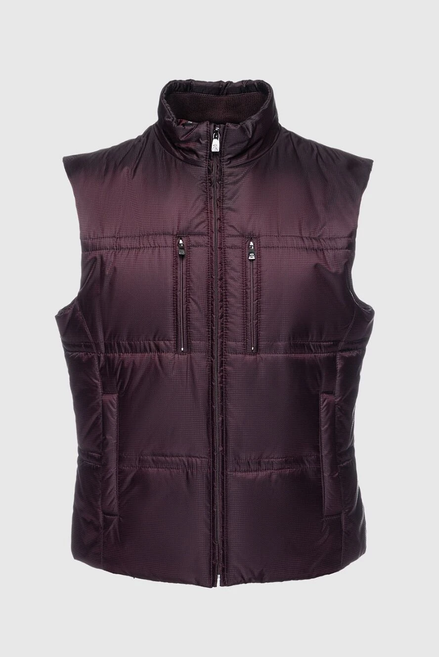 Corneliani man polyester vest burgundy for men купить с ценами и фото 155066 - photo 1