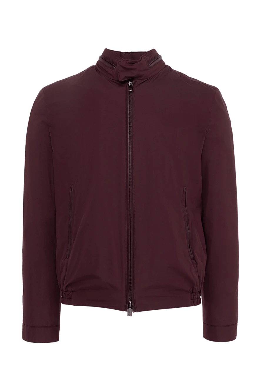 Corneliani man polyester jacket burgundy for men купить с ценами и фото 155069 - photo 1