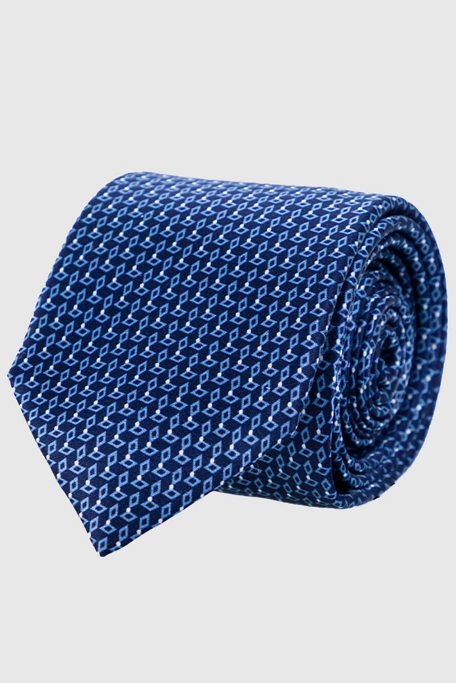 Corneliani man blue silk tie for men купить с ценами и фото 155075 - photo 1