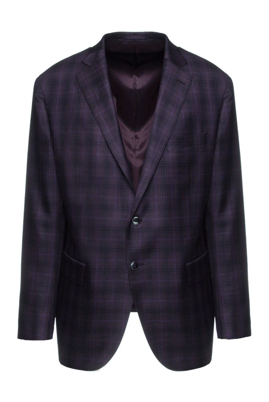 Lubiam man men's purple wool jacket купить с ценами и фото 155092 - photo 1