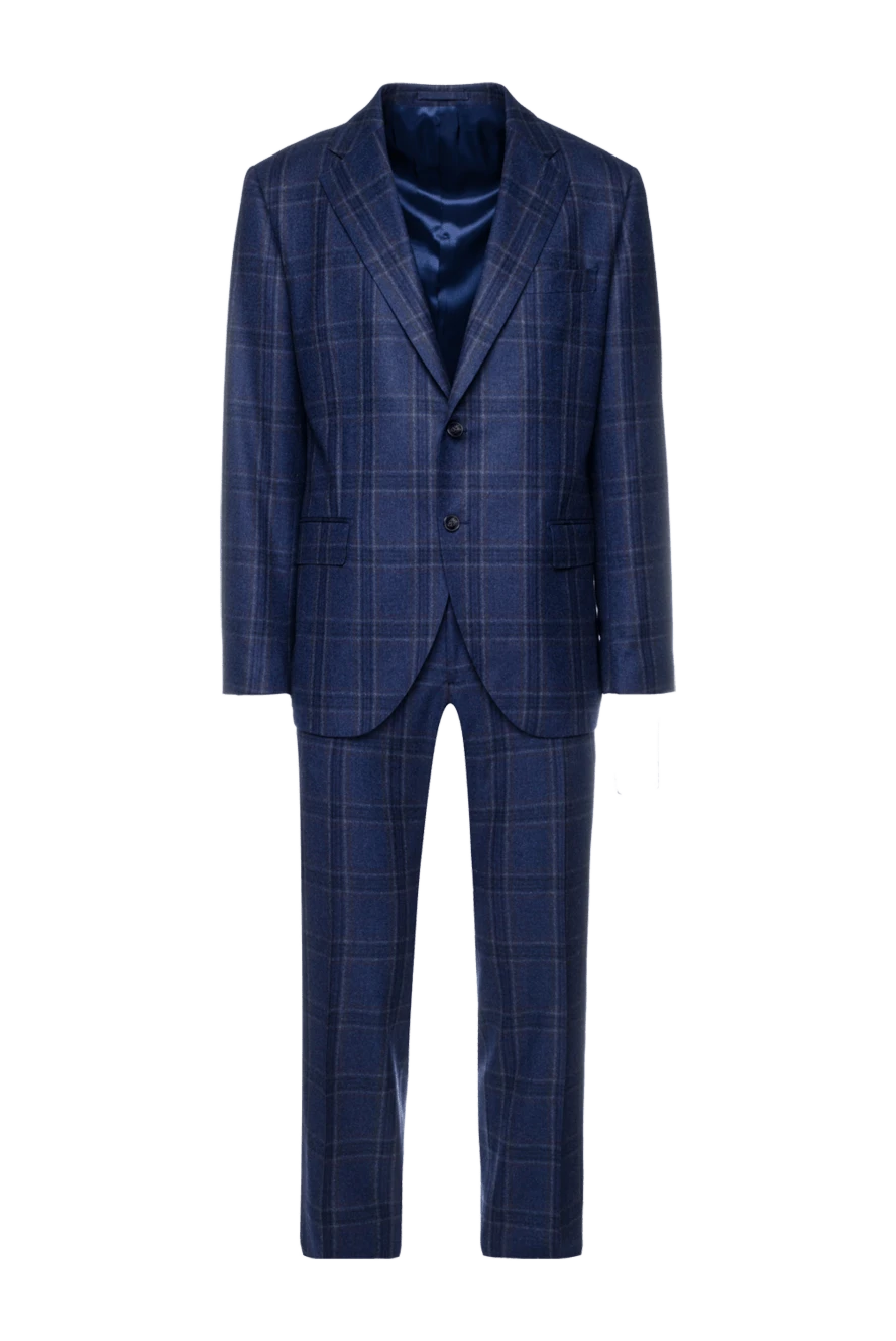 Lubiam man men's suit made of wool, blue купить с ценами и фото 155095 - photo 1