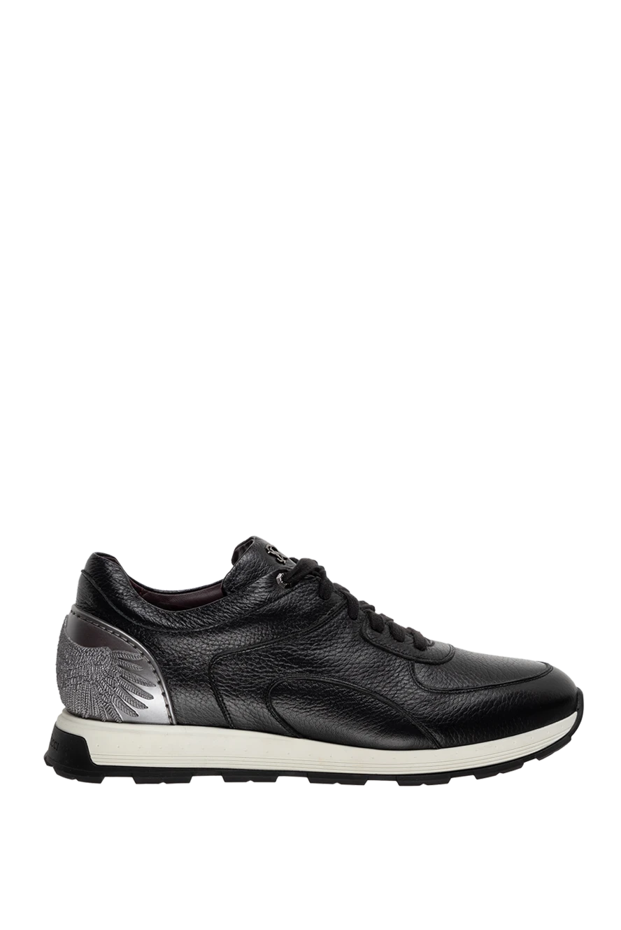 Stefano Ricci black genuine leather sneakers with embossed heel.
155174 - photo 1