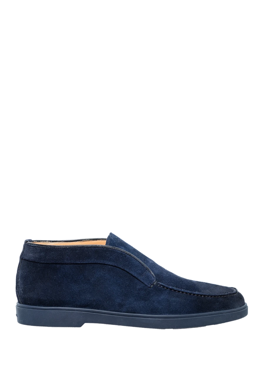 Santoni man blue suede deserts for men купить с ценами и фото 155236 - photo 1