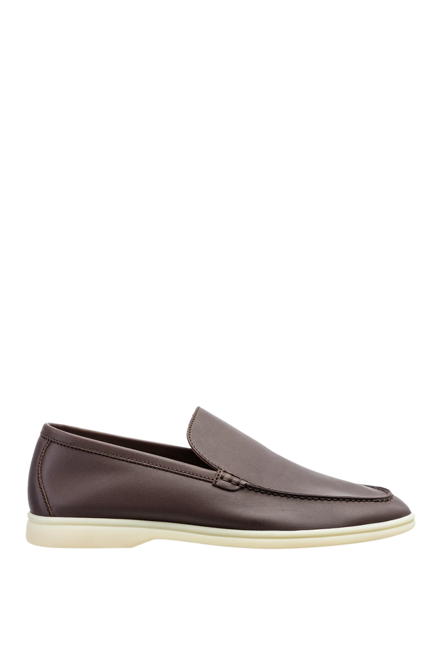 Loro Piana man brown leather moccasins for men купить с ценами и фото 155248 - photo 1