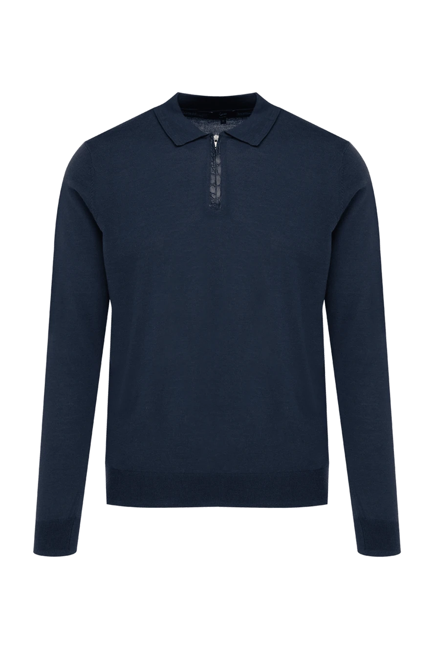 Torras man long sleeve cashmere & alligator polo blue for men купить с ценами и фото 155283 - photo 1