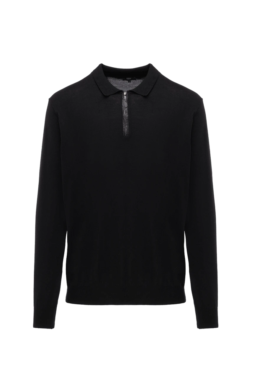 Torras man cashmere & alligator long sleeve polo black for men купить с ценами и фото 155284 - photo 1