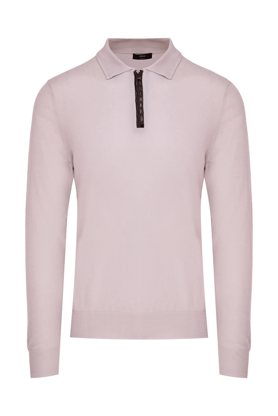 Torras man long sleeve cashmere and alligator polo for men, pink купить с ценами и фото 155285 - photo 1