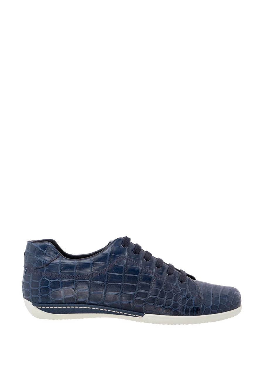 Artioli man blue crocodile leather sneakers for men купить с ценами и фото 155317 - photo 1