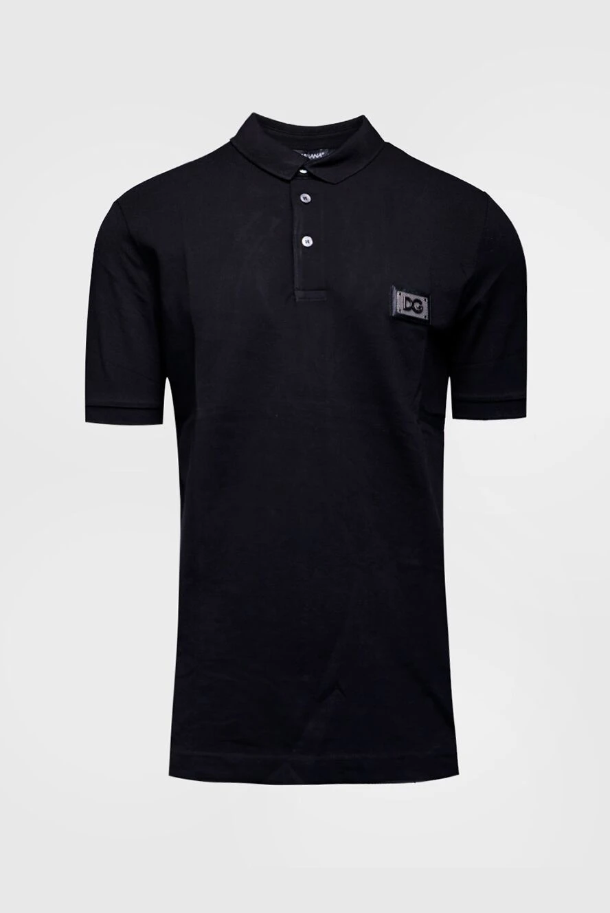 Dolce & Gabbana man cotton polo black for men купить с ценами и фото 155330 - photo 1